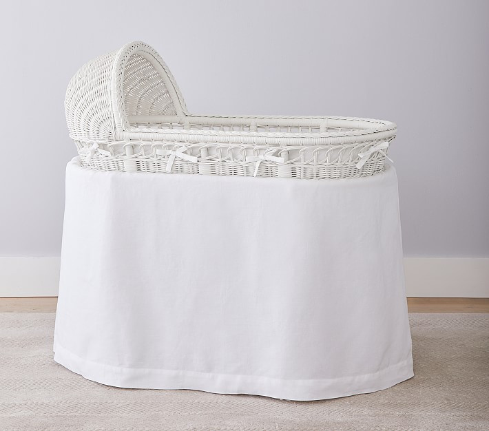 Linen Bassinet Skirt | Pottery Barn Kids