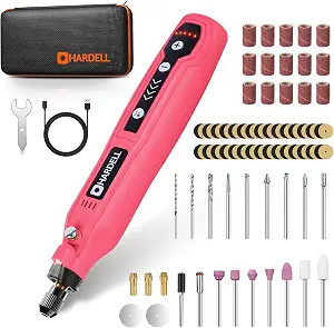 HARDELL Mini Cordless Rotary Tool, 5-Speed 69pcs Kit for Engrave/Sand/Drill | Amazon (US)