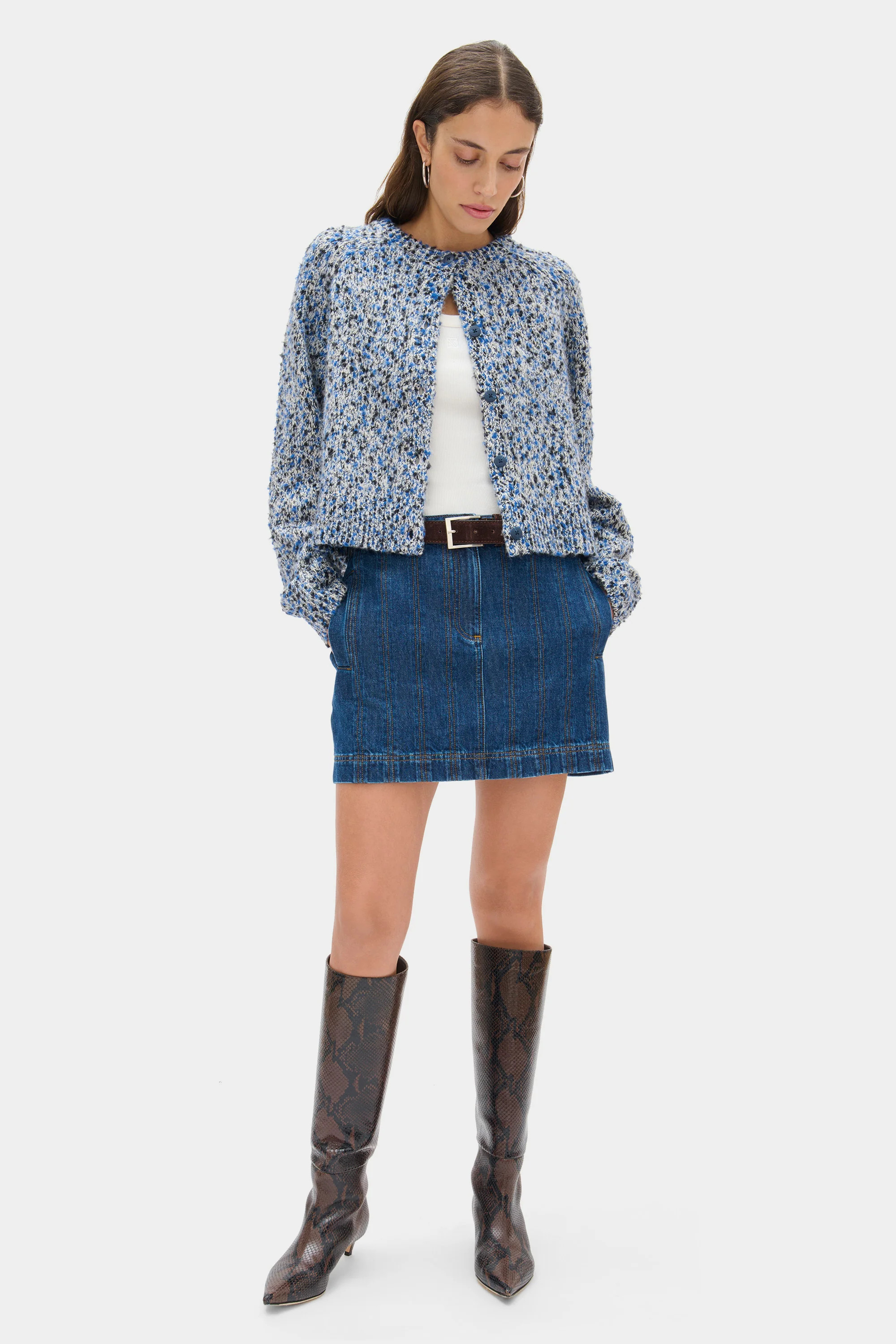 ALIGNE Denim Mini Skirt - Blue | Garnet | ALIGNE UK & EU