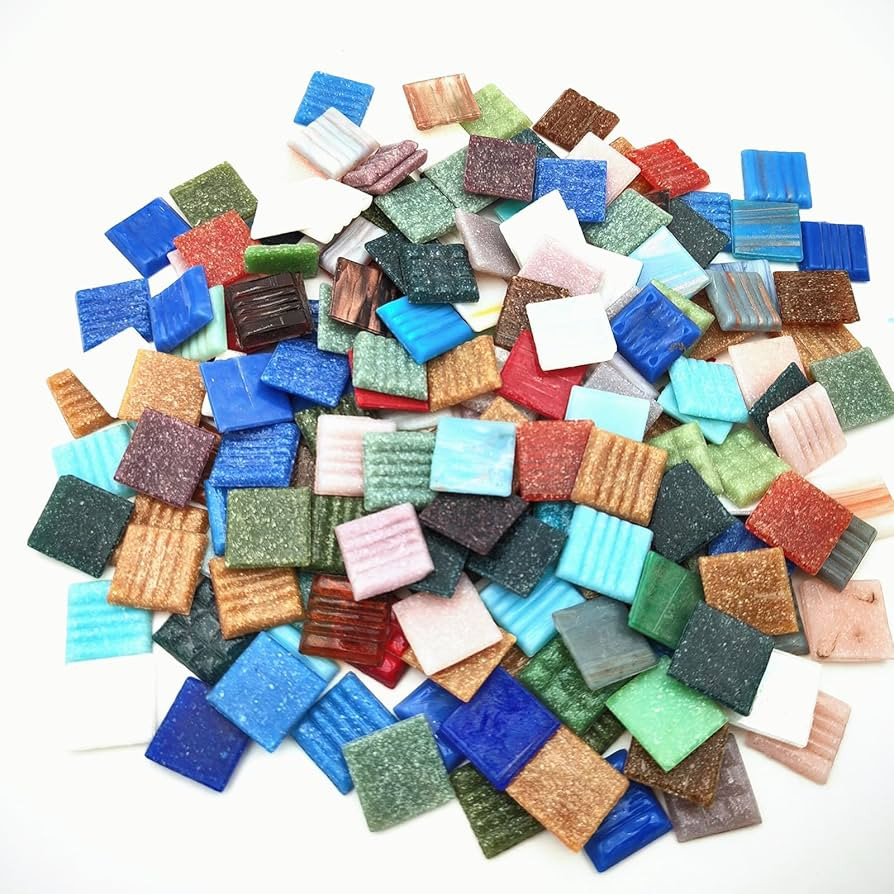 1.1LB Quartz Mosaic Tiles, 3/4" Multi Color Mosaic Pieces Stones for DIY Mosaic Making Craft Hobb... | Amazon (US)