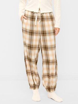 Cinched Flannel Balloon Pants | Old Navy (US)