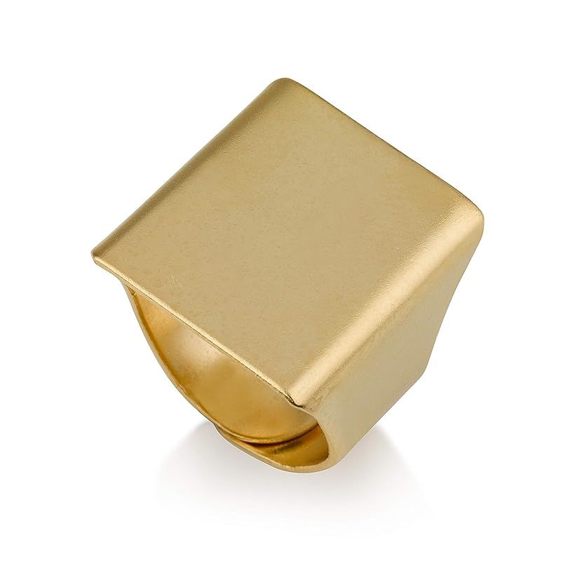 Simple Gold Geometric Rings for Women, Square Fashion Ring, Band Everyday Ring Jewelry | Amazon (US)