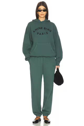 ANINE BING Harvey Paris Sweatshirt in Dark Teal from Revolve.com | Revolve Clothing (Global)