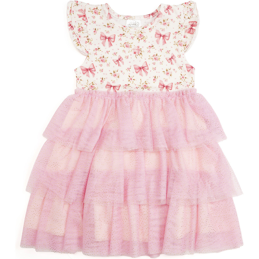 Ditsy Floral Short Sleeve Tutu Dress, Multi | Maisonette