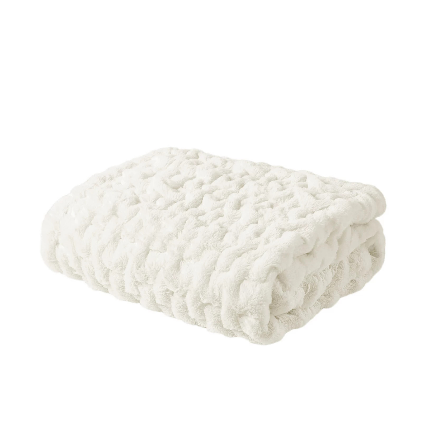 Madison Park Ultra Soft Ruched Faux Fur Throw Blanket | Kohl's