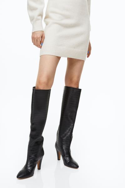 Knee-high heeled boots | H&M (UK, MY, IN, SG, PH, TW, HK)