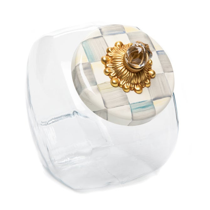 Sweets Jar with Sterling Check Lid | MacKenzie-Childs