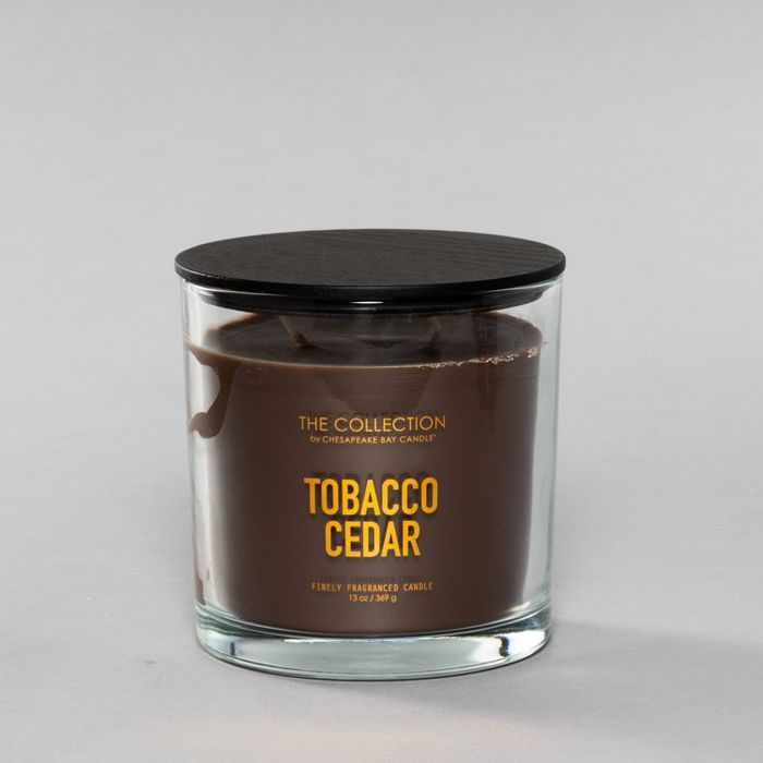 13oz Glass Jar 2-Wick Candle Tobacco Cedar - The Collection By Chesapeake Bay Candle | Target