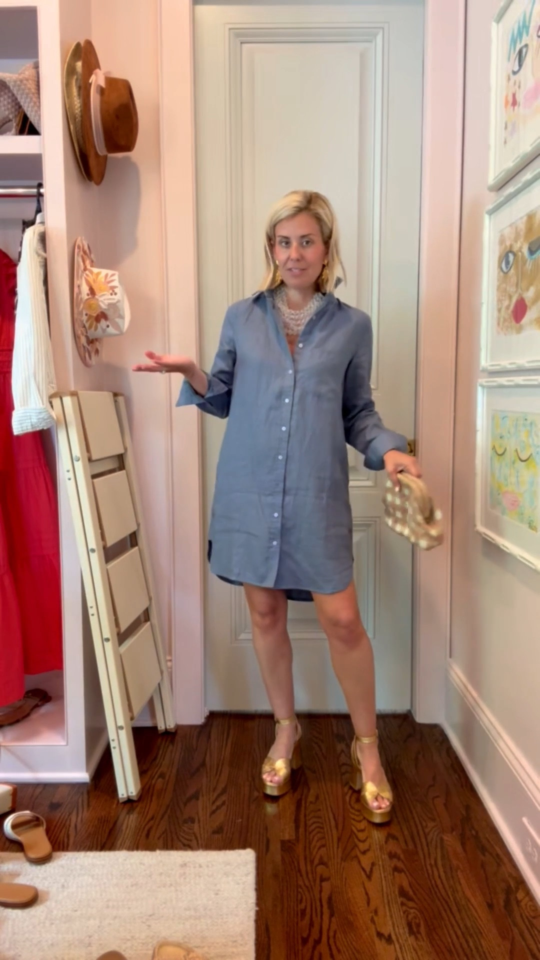 Showing you how to elevate your look with this fabulous shirt dress!! I’m in xs and 8 heel. Such a yes dress! 

#LTKmomlife #LTKstorytime #LTKSeasonal