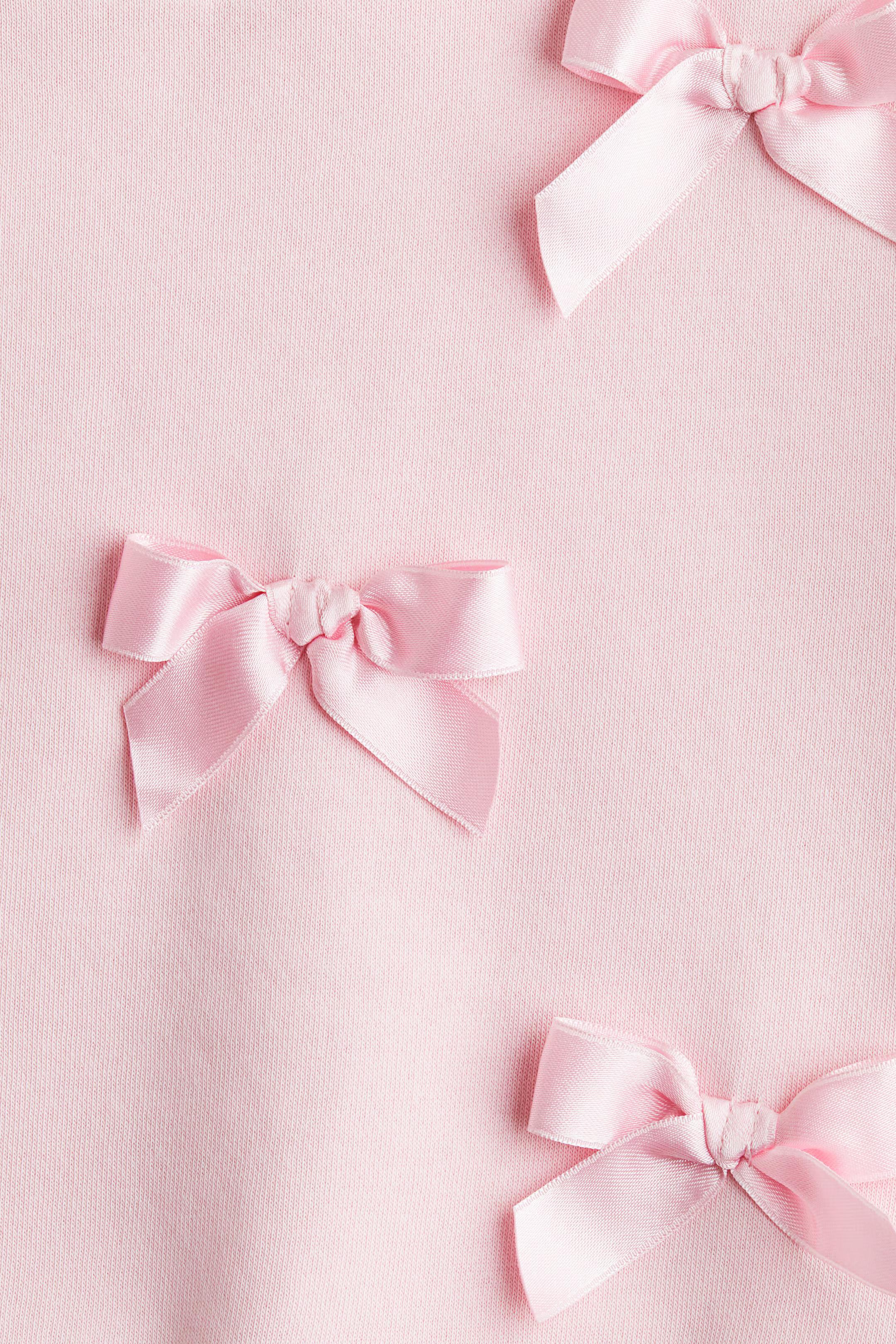 Flounce-Trimmed Sweatshirt - Light pink/bows - Kids | H&M US | H&M (US + CA)
