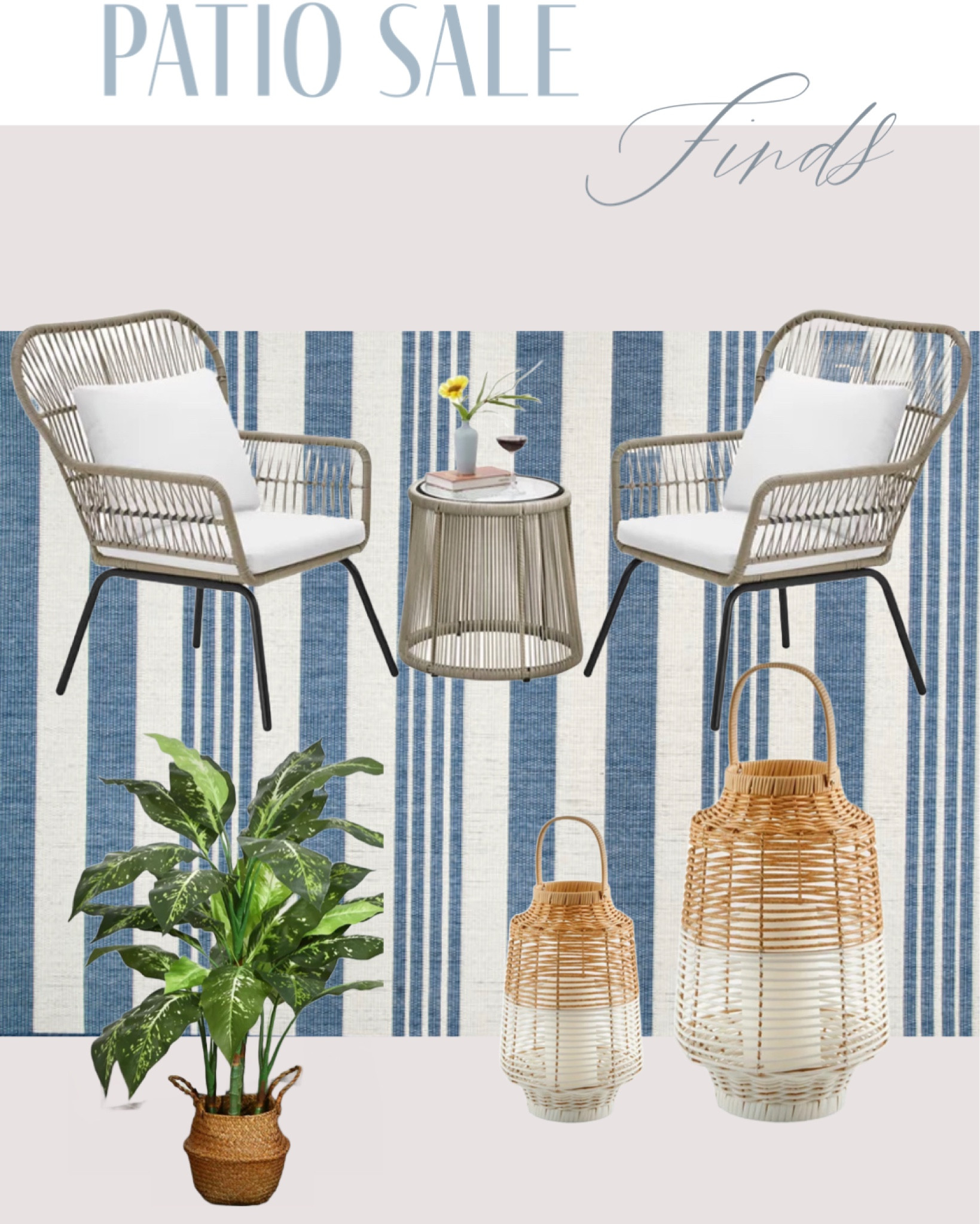 Patio furniture sale finds! Outdoor furniture outdoor rug coastal outdoor furniture outdoor lanterns 

#LTKhome #LTKFind #LTKSeasonal