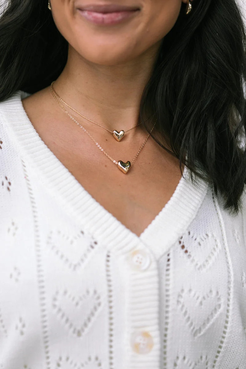 Juliet Double Heart Pendant Necklace | Morning Lavender