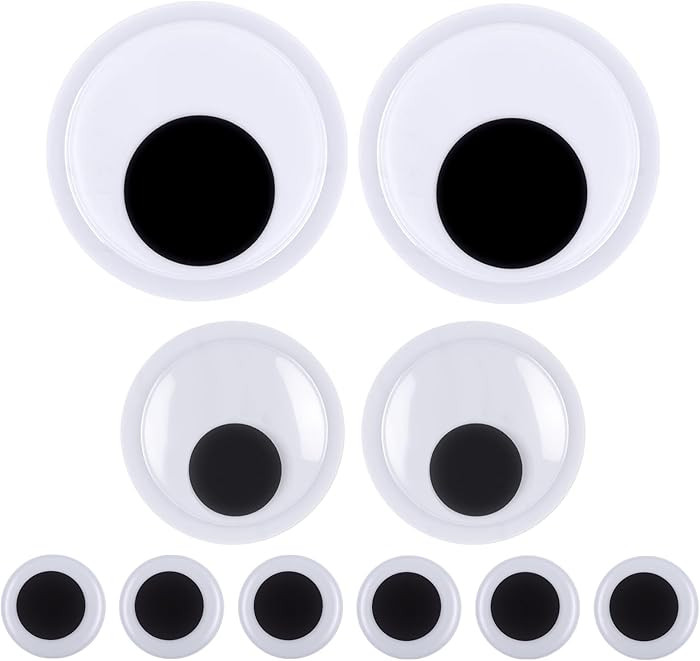 Phinus 10PCS Large Googly Eyes, 3 Different Size Self-Adhesive Giant Googly Eyes for Crafts, 5cm,... | Amazon (US)