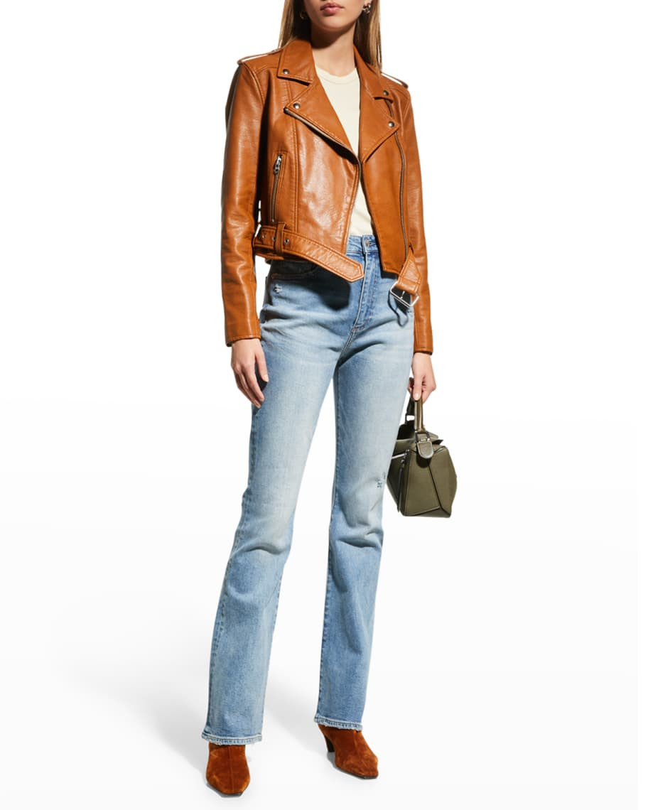 PISTOLA Tracy Vegan Leather Moto Jacket | Neiman Marcus