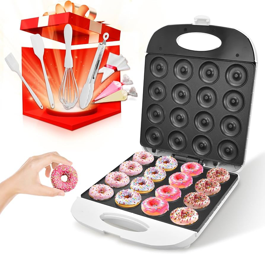 DSP All in One 2 Inch Mini Donut Maker, Non-Stick, Cool Touch, Electric Doughnut Machine for 16 S... | Amazon (US)