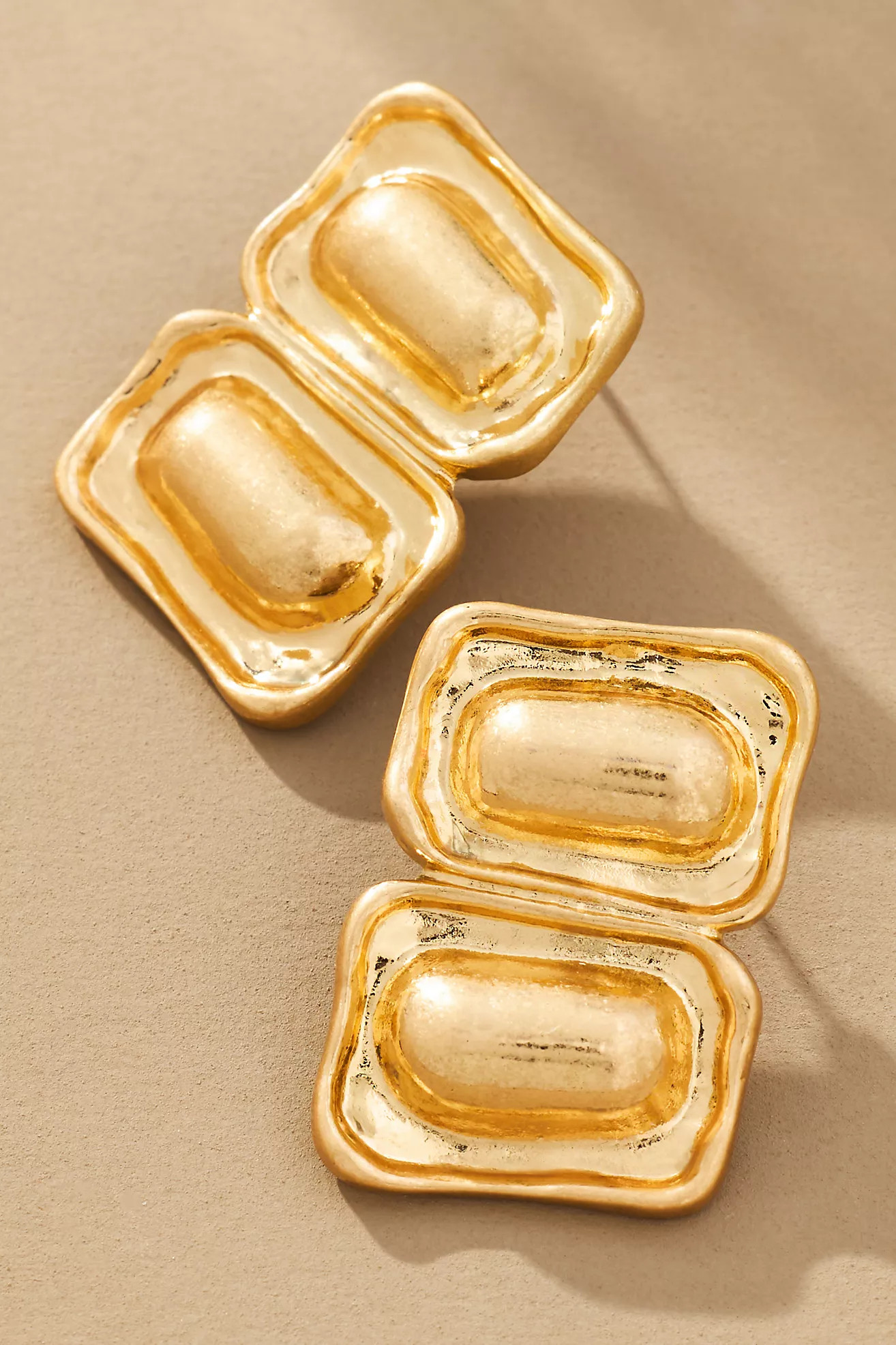Textured Double Molten Post Earrings | Anthropologie (US)