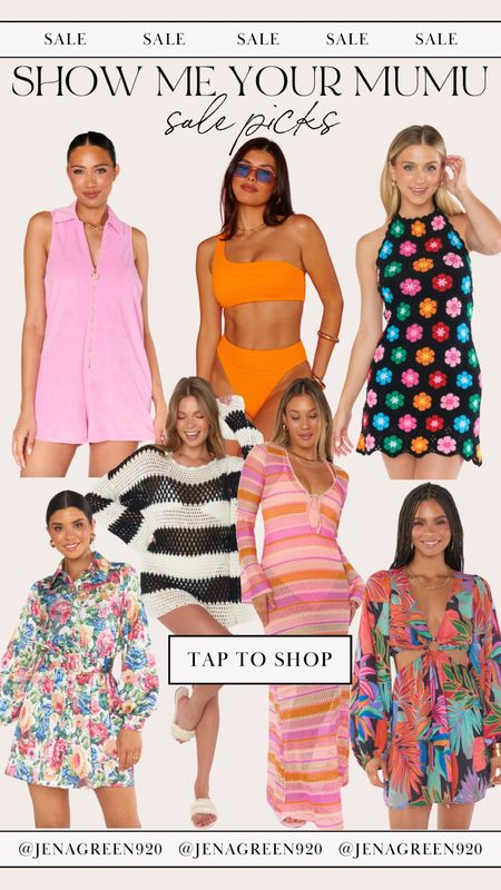 Show Me Your Mumu Sale Picks | Crochet Coverup | Vacation Outfit | Summer Outfit | Pink Denim Romper

#LTKSwim #LTKSaleAlert #LTKStyleTip
