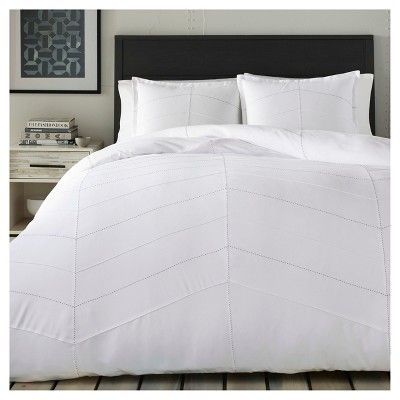 White Comforter Set with herringbone detail | Target