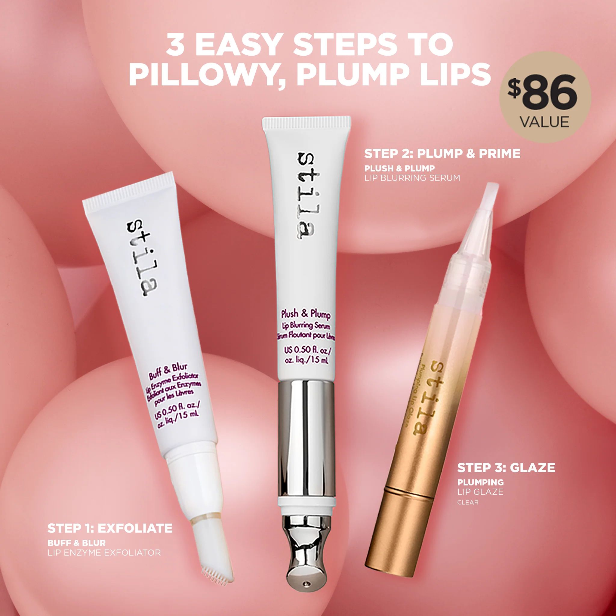 3-Step Lip Care Set ($86 Value) | Stila Cosmetics