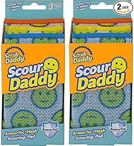 Scrub Daddy Scour Pads - Scour Daddy - Multi-Surface Scouring Pad, Absorbent, Durable, FlexTextur... | Amazon (US)
