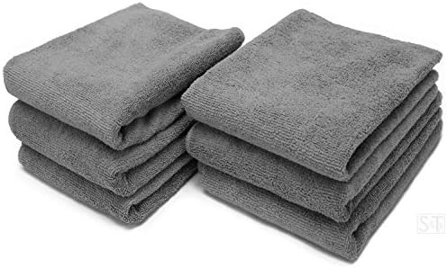 S&T INC. Microfiber Fitness Exercise Gym Towels, 360 GSM, 6 Pack, 16-Inch x 27-Inch | Amazon (US)