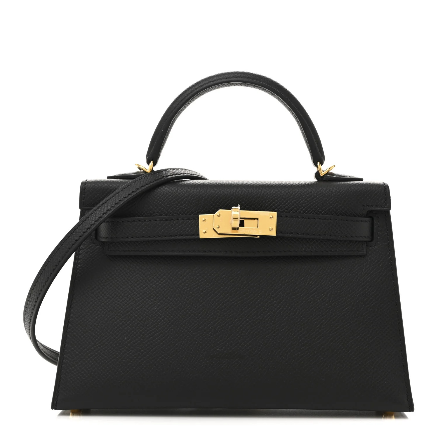 Epsom Mini Kelly Sellier 20 Black | FASHIONPHILE (US)