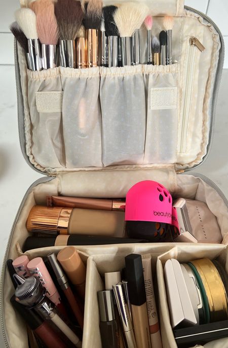 The perfect makeup bag!! Holds all your favorite makeup/beauty products. No need for separate bags! 

#LTKunder50 #LTKbeauty #LTKtravel