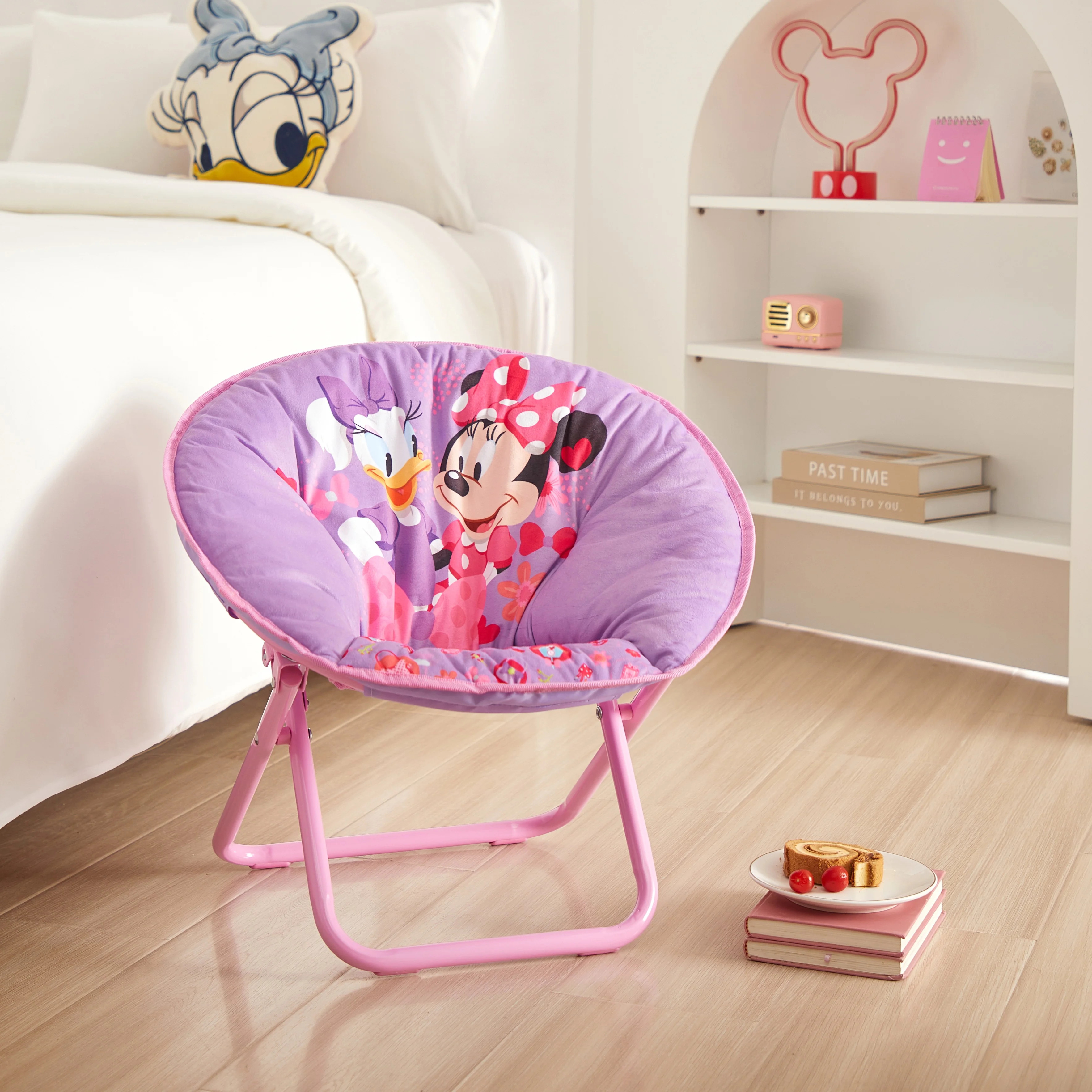 Disney Minnie Mouse 19" Toddler Mini Saucer Chair, Pink Polyester | Walmart (US)