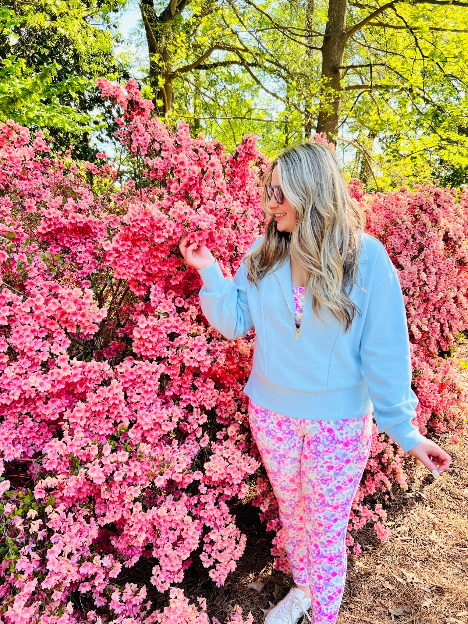Spring Athleisure || Spring Activewear || Floral Leggings || Matching Workout Set 

What I wore for visiting the azaleas at Norfolk Botanical Garden! 🌺 

#LTKfitnessgoals #LTKActive #LTKootd