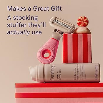 Flamingo Travel Razor Kit for Women – Body & Pubic Razor – Mini Handle, 2 Blade Refills, 2 Tr... | Amazon (US)