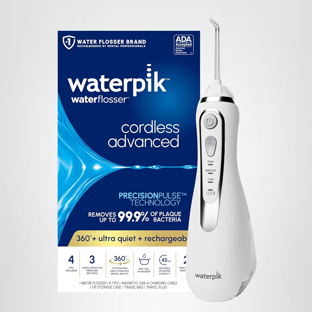 Waterpik Cordless Advanced 2.0 Water Flosser For Teeth, Gums, Braces, Dental Care With Travel Bag... | Amazon (US)