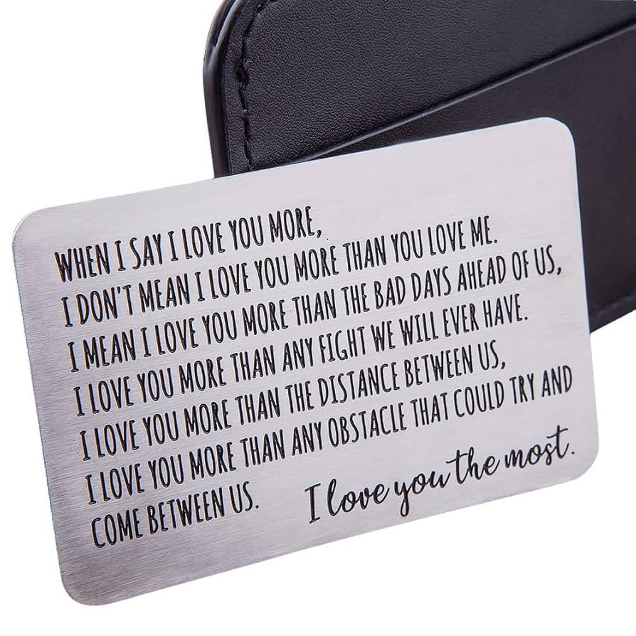 Fleure Esme Wallet Insert Card Gifts For Men Husband From Wife Girlfriend Boyfriend Birthday Gift... | Amazon (US)