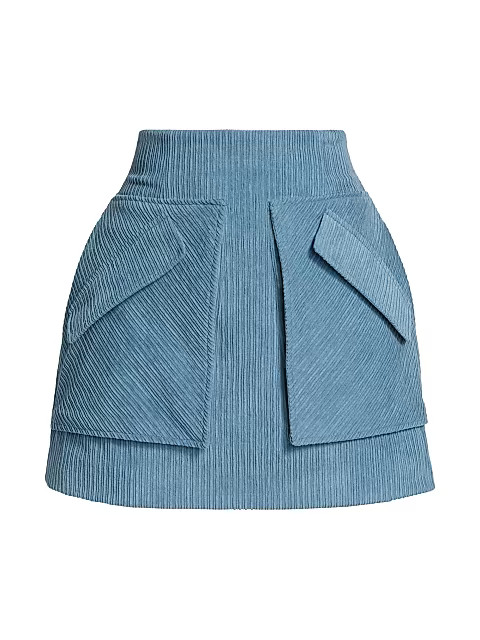 AKNVAS Cherry Corduroy A-Line Mini skirt | Saks Fifth Avenue