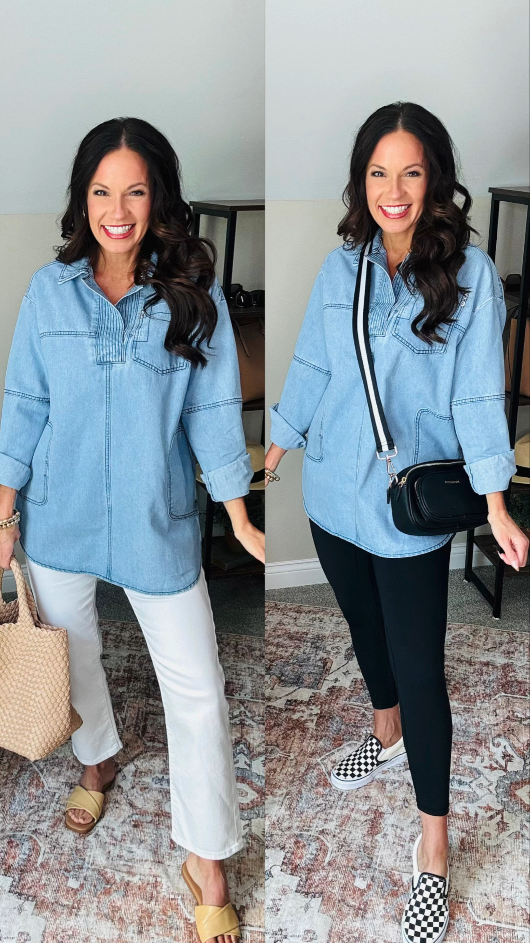 This denim pullover may be my favorite fall purchase so far! Easy to dress up or down! 5’3/129lbs/34D-Small pullover // 29 jeans // med bra // small leggings #fallfashion #founditonamazon

#LTKShoeCrush #LTKStyleTip #LTKFindsUnder50