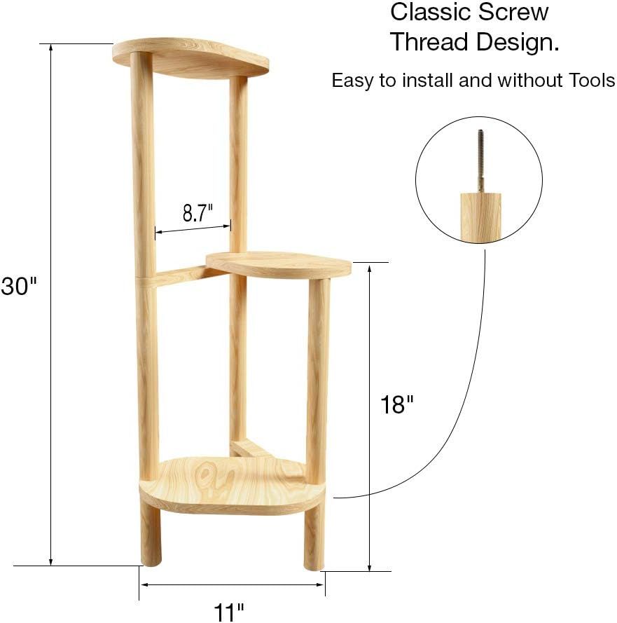 Plant Stands Indoor Outdoor,3 Tier Flower Pot Holder Shelf,Plant Display Rack for Patio Garden an... | Amazon (US)