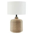 Evelyn&Zoe Jolina 20.5" Petite Rattan Table Lamp with Fabric Shade | Walmart (US)
