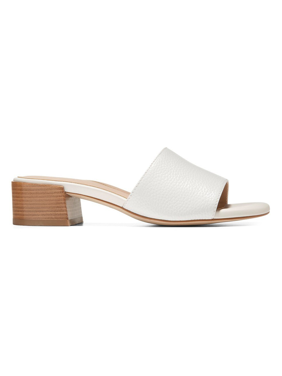 Cole Haan Calli Leather Block-Heel Mules | Saks Fifth Avenue