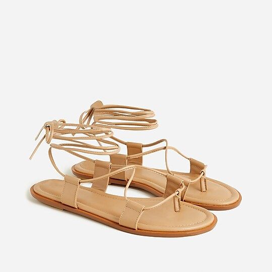 Sorrento lace-up gladiator sandals in leather | J.Crew US