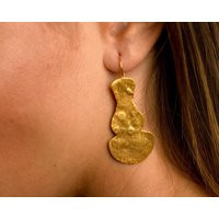 Golden Violin Earrings - Gold Plated Silver Jewelry | Etsy (US)