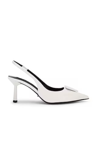 Ginger Slingback Pump in White Hi Shine | Revolve Clothing (Global)
