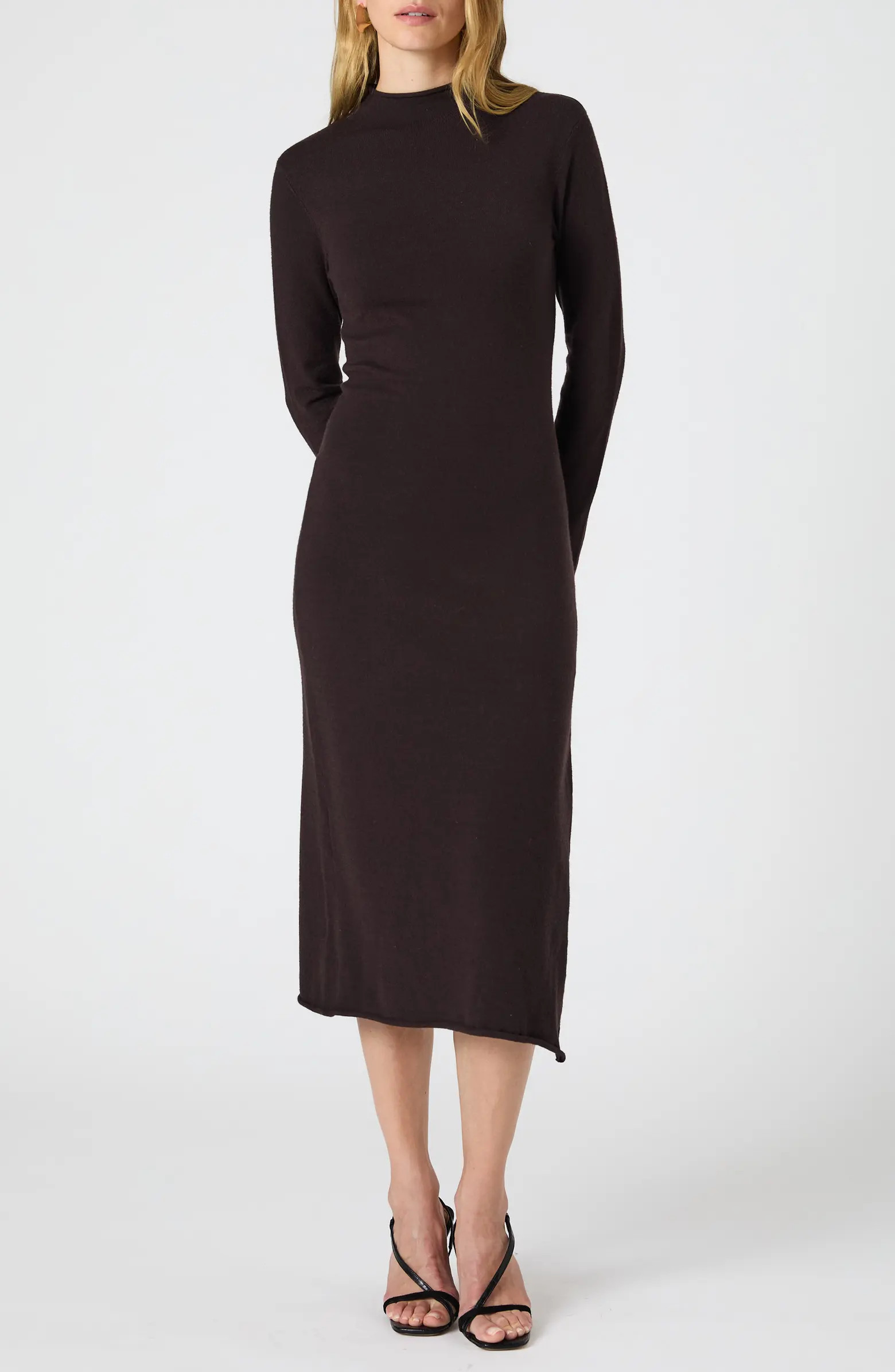 Cosysoft Long Sleeve Slit Sweater Dress | Nordstrom