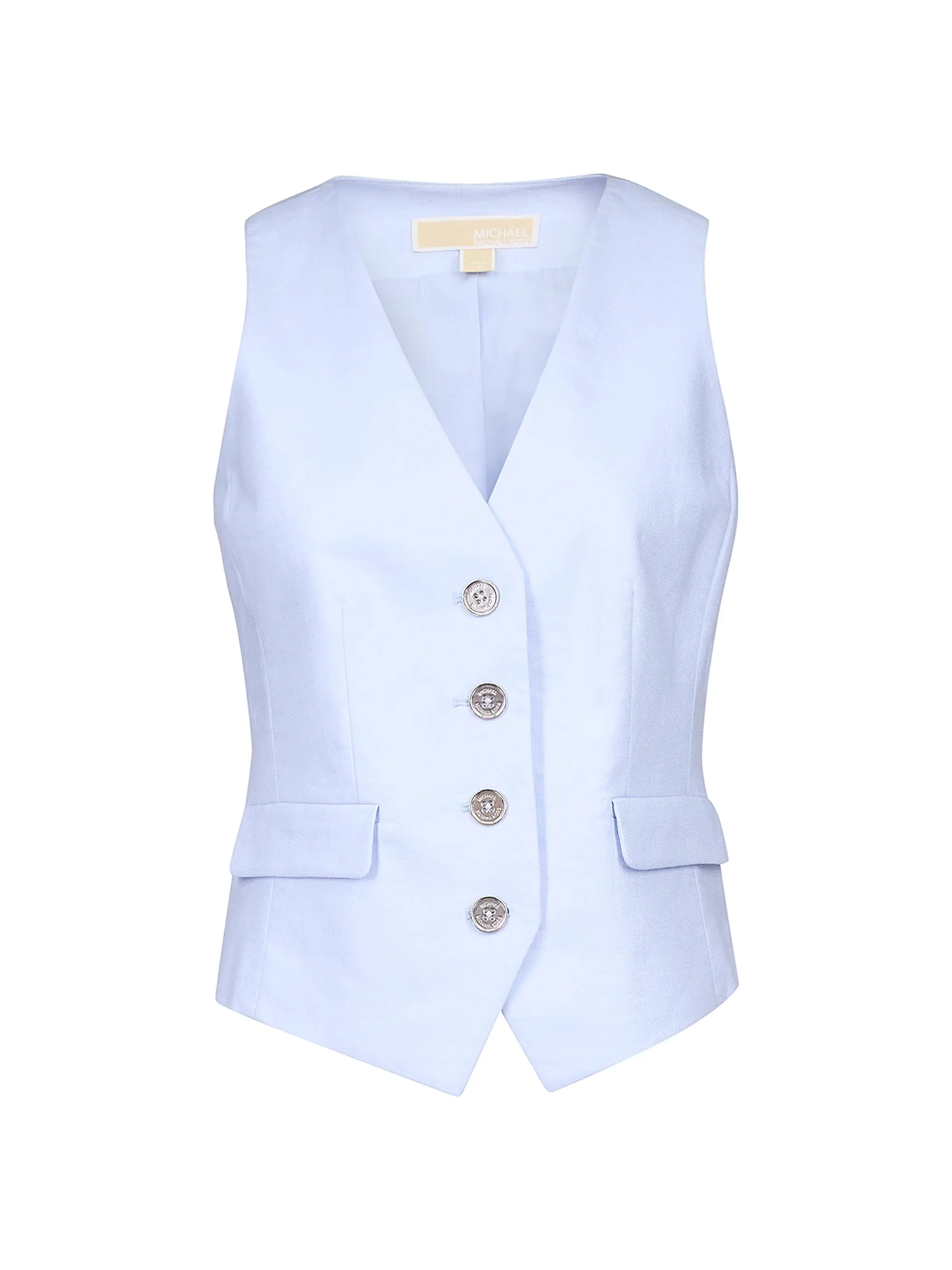 Linen-Blend V-neck Vest | Saks Fifth Avenue