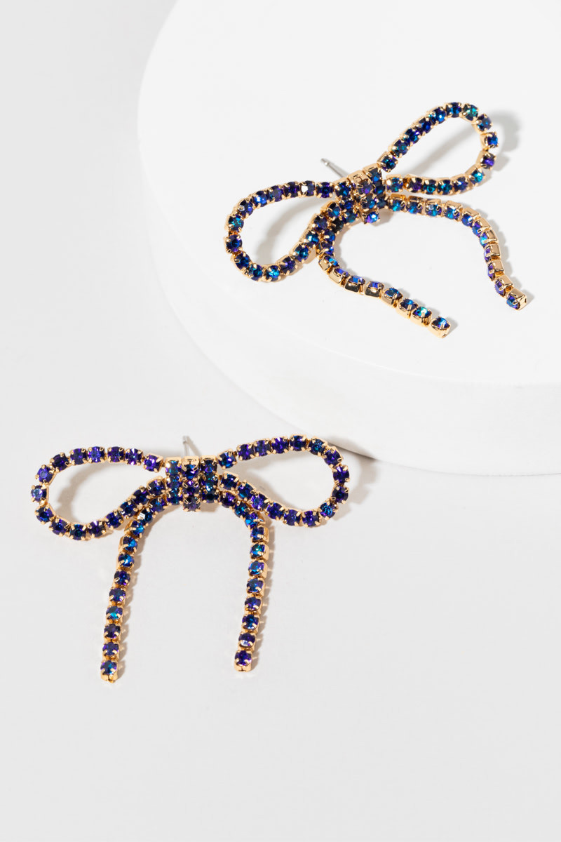 Lenora Bow Earrings | Francesca's