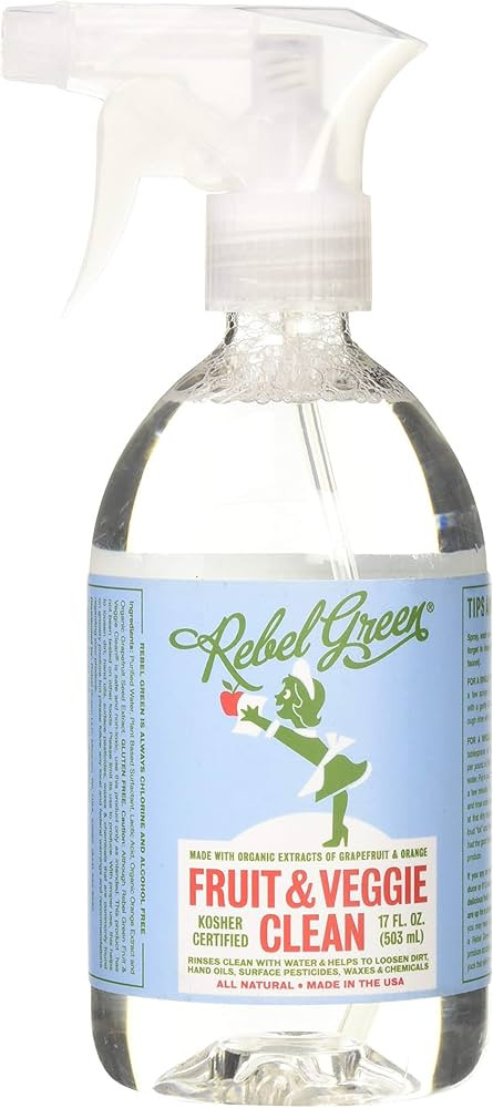 Rebel Green Fruit & Veggie Clean - Plant-Based Produce Cleaner - Natural Fruit and Vegetable Wash... | Amazon (US)