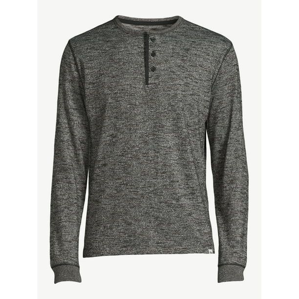 Free Assembly Men's Long Sleeve Textured Henley Shirt - Walmart.com | Walmart (US)