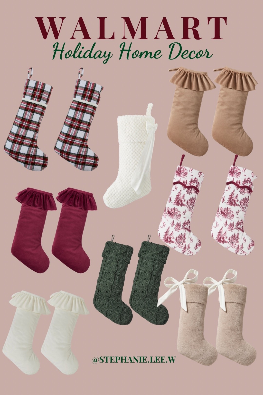 New stockings just dropped at Walmart and they’re all so pretty 😍✨

#LTKHome #LTKFindsUnder50 #LTKHoliday
