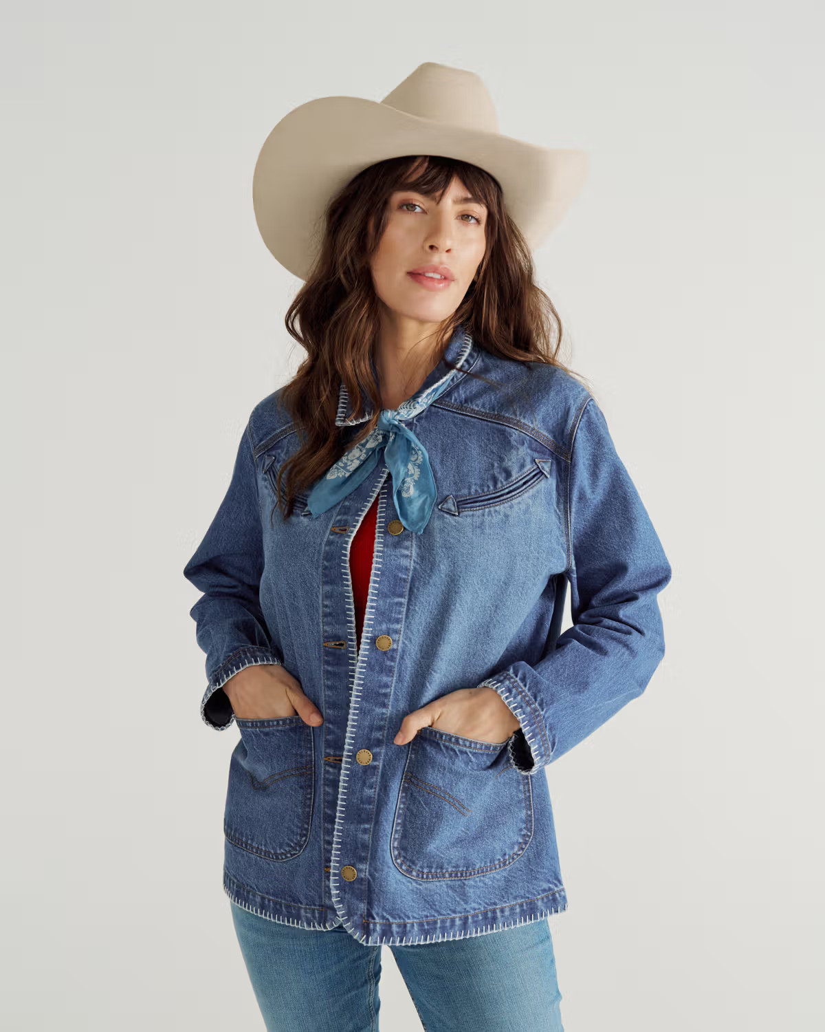 Women's Denim Chore Jacket | Tecovas | Tecovas