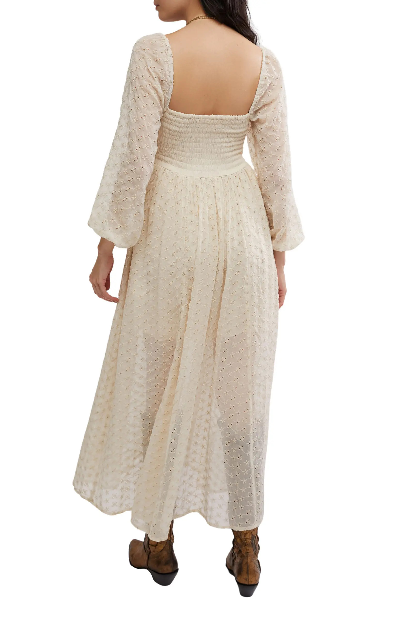 Free People Malina Eyelet Long Sleeve Maxi Dress | Nordstrom | Nordstrom