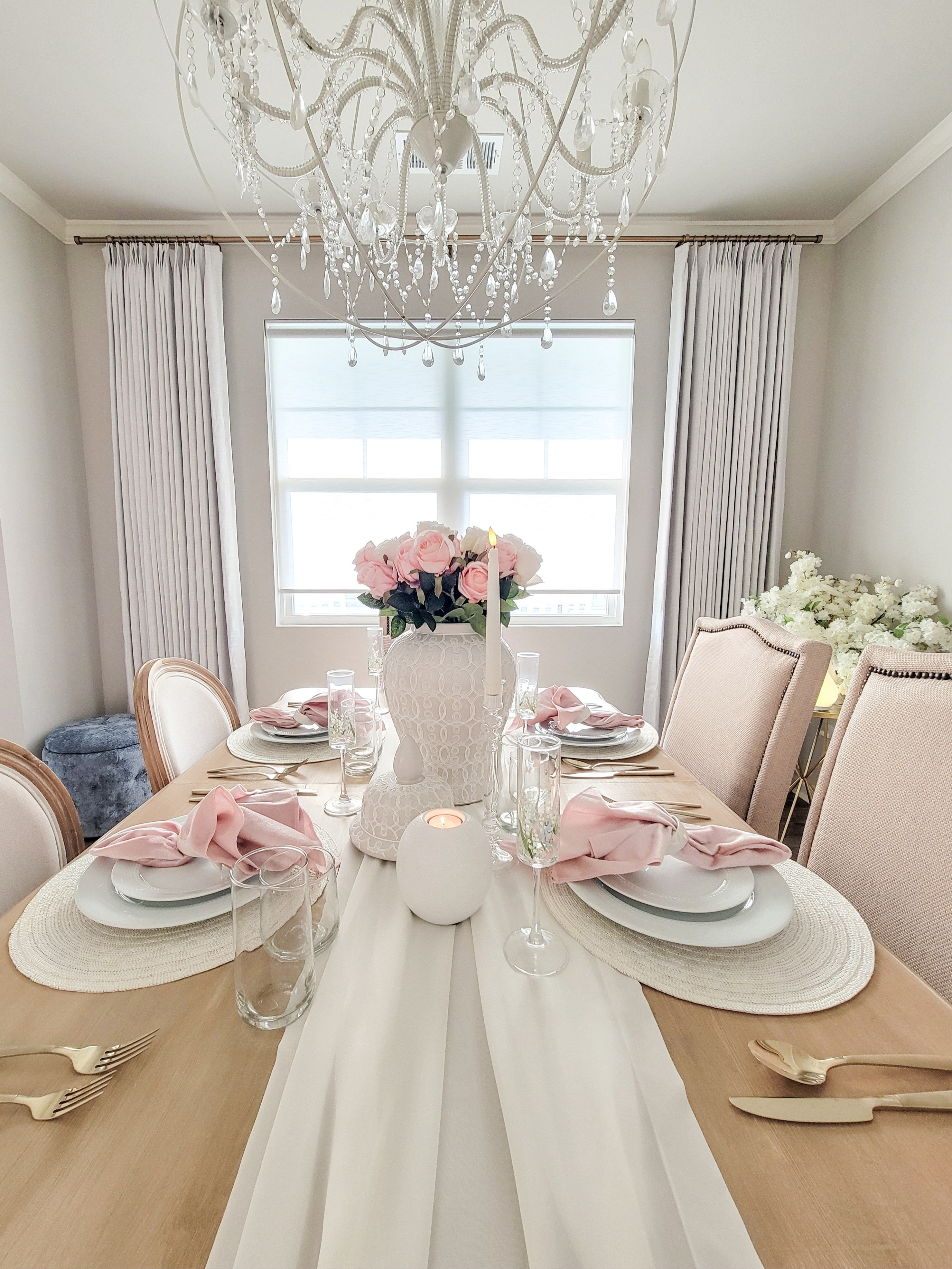 These beautiful custom Lille Linen Curtains from Homerilla completely elevated our dining room. I am so in love with the Beige White color. 🤍🌸✨️ 

#LTKHome #LTKStyleTip