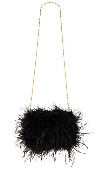 Zahara Handbag in Black Feathers | Revolve Clothing (Global)